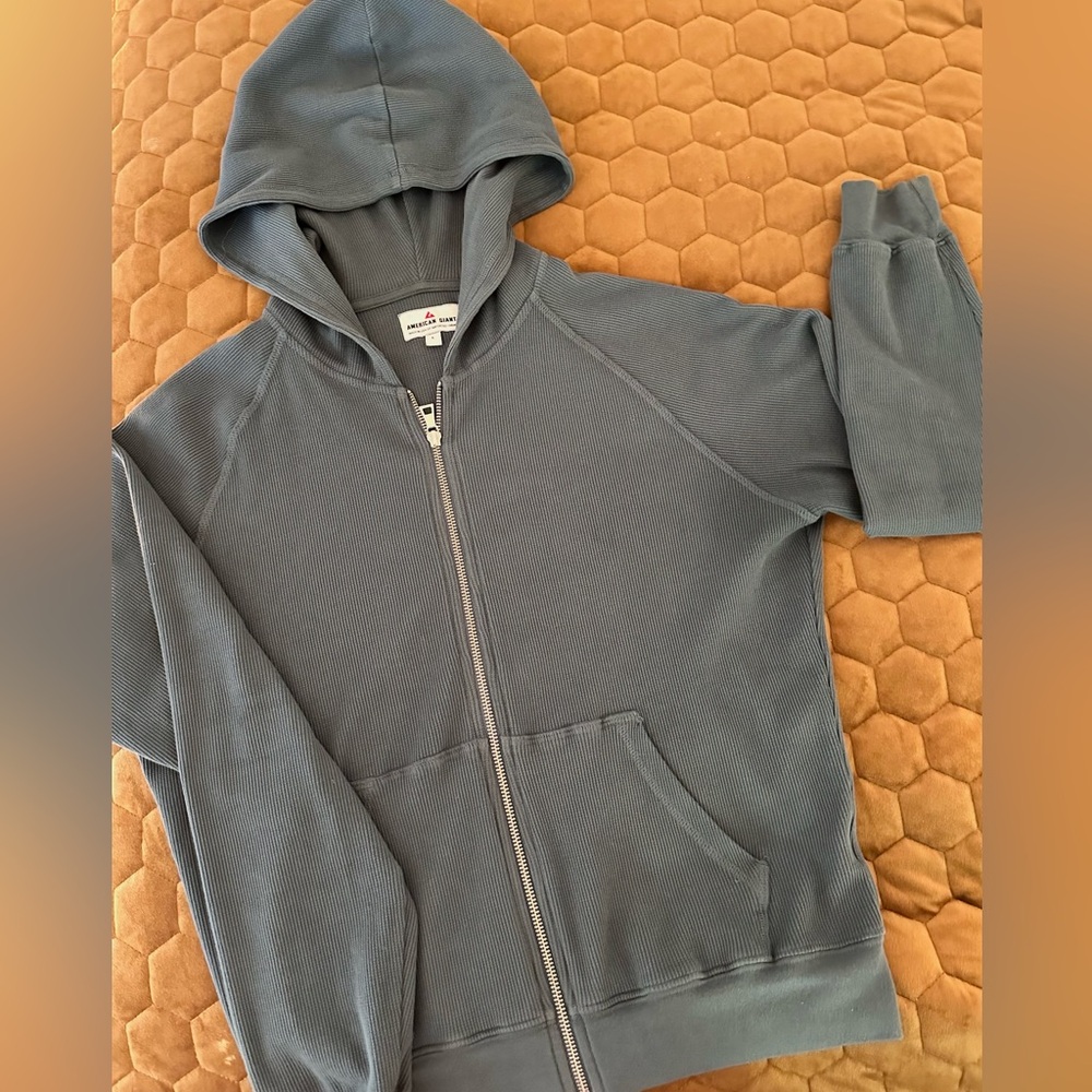 New in Bag
American Giant waffle hoodie in Vintage Blue